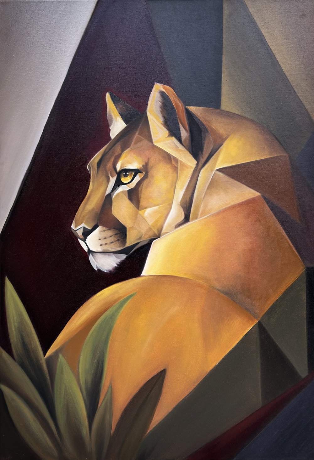 Original oil painting portraying elegance and poise by Sekar Rajagopal.